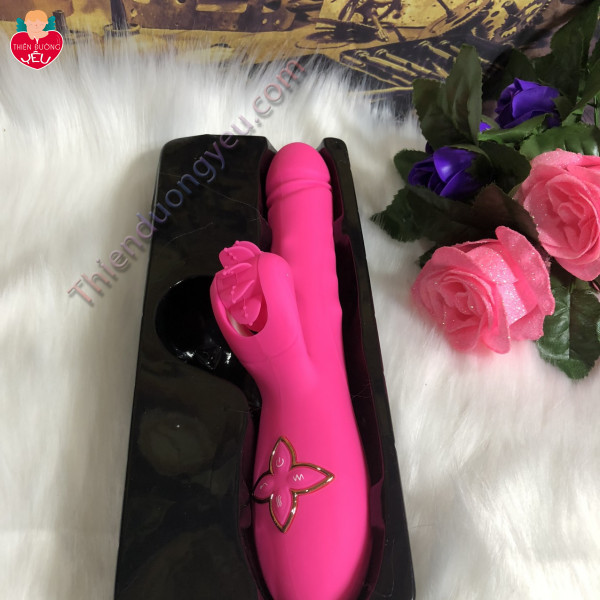 Dương Vật Giả Quạt ESTHER Hồng Rung Massage Kích Điểm G Cực Phê